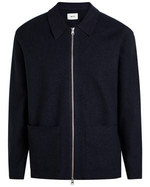 NN07 Jonas Knit Wool Jacket - Blue