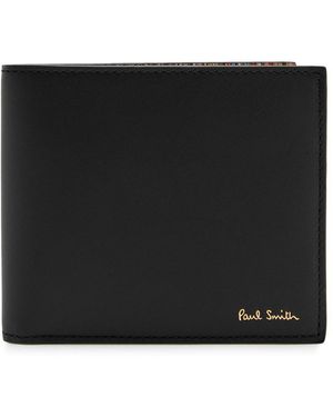 Paul Smith Logo-Print Leather Wallet - Black