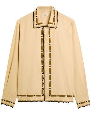 Bode Bead-Embellished Cotton Shirt - Natural