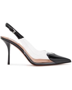 Alaïa Le Coeur 90 Patent Leather Slingback Pumps - Metallic