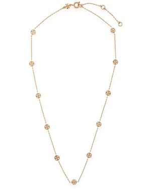 Tory Burch Icon 18Kt-Plated Necklace - White