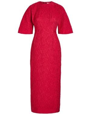 ROKSANDA Falah Cloqué Midi Dress - Red