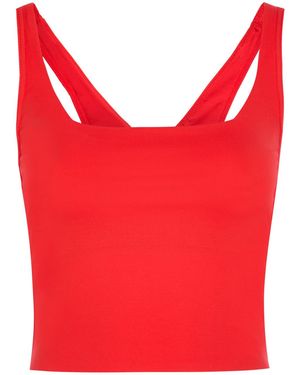 Spense Martina Form Cropped Tank Top - Red