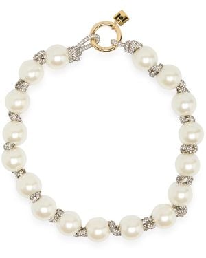 Rosantica Ostrica Faux- Beaded Necklace - White