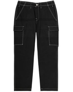 TRUE RELIGION Straight-Leg Twill Cargo Trousers - Black