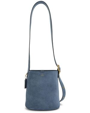 COACH Bleeker 21 Suede Bucket Bag - Blue