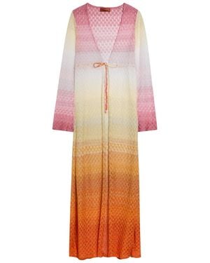 Missoni Degradé Metallic-Knit Cover Up - Orange