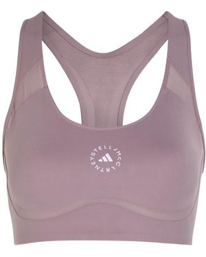 Stella McCartney Adidas X Power Impact Stretch-Jersey Training Bra - Purple
