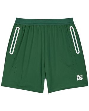 Malbon Performance 2-1 Logo Stretch-Jersey Shorts - Green