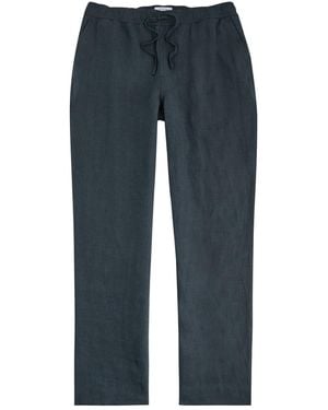 Percival Tailored Linen Trousers - Blue