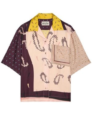 Otzio Cecilia Printed Silk Shirt - Pink