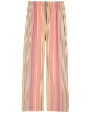 Faithfull the Brand Jensen Striped Cotton Trousers - Pink