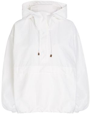 Rohe Crinkled Hooded Cotton-Blend Anorak Jacket - White