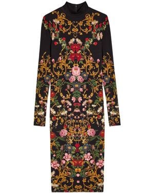 Alice + Olivia Delora Floral-Print Jersey Midi Dress - Multicolour