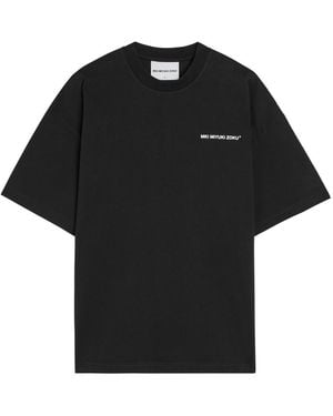 MKI Miyuki-Zoku Uniform Logo-Print Cotton T-Shirt - Black