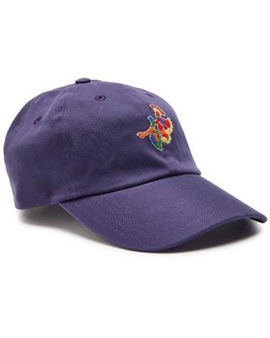 Drake's Embroidered Cotton-Twill Cap - Blue