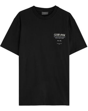 Club 1984 Soho Printed Cotton T-Shirt - Black