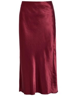 Rails Maya Side Split Satin Skirt - Red