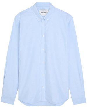 Les Deux Konrad Oxford Stretch-Cotton Shirt - Blue