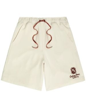 Amiri Chateau Appliquéd Woven Shorts - Natural