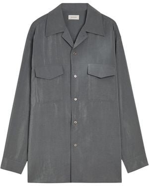 Lemaire Silk-Blend Shirt - Grey