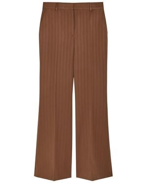 Stella McCartney Bootcut Wool Trousers - Brown