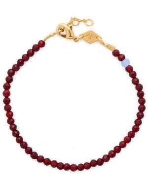 Anni Lu Tan Line 18Kt-Plated Beaded Bracelet - White