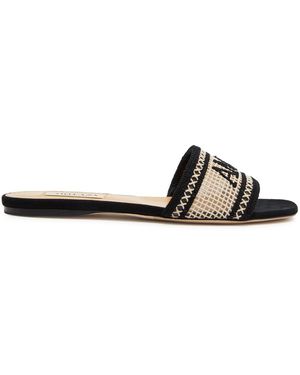 Arteana Roma Lace Sliders - Black