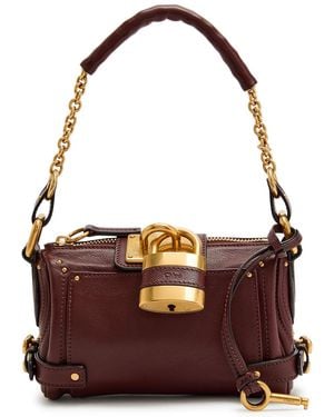 Chloé Paddington Grained Leather Shoulder Bag - Purple