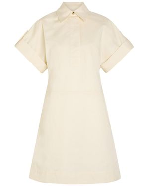 JOSEPH Ali Cotton And Linen-Blend Mini Shirt Dress - Natural