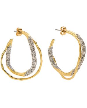 Alexis Solanales Two-Tone 14Kt-Plated Hoop Earrings - Metallic