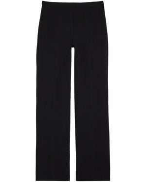Another Tomorrow Straight-Leg Jersey Trousers - Black