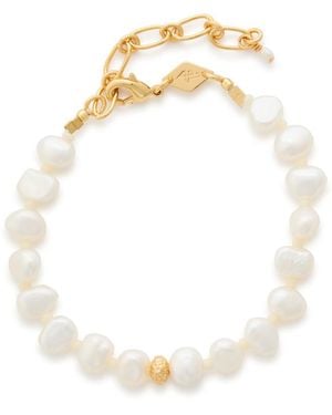 Anni Lu Stellar Pearly 18Kt-Plated Beaded Bracelet - White