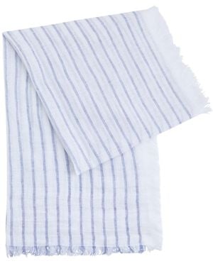 Eileen Fisher Striped Linen Scarf - White