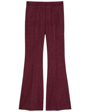Gabriela Hearst Rhein Speckled Wool-Blend Trousers - Red