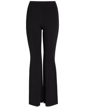 Jonathan Simkhai Ashlon Flared-Leg Stretch-Knit Trousers - Black
