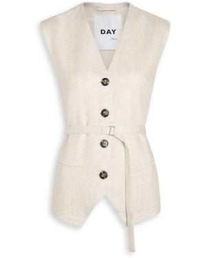 Day Birger et Mikkelsen Palmer Woven Waistcoat Top - Natural