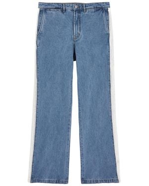 Wales Bonner Eternity Striped Straight-Leg Jeans - Blue