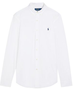 Polo Ralph Lauren Logo-Embroidered Stretch-Cotton Shirt - White