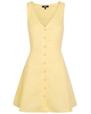 PAIGE Raye Linen And Cotton-Blend Mini Dress - Yellow