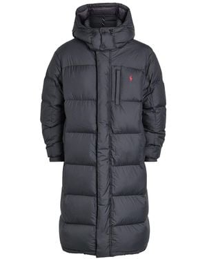 Polo Ralph Lauren Logo-Embroidered Padded Shell Coat - Gray