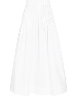 Rohe Pleated Cotton-Poplin Maxi Skirt - White