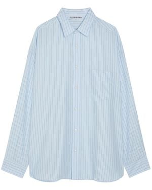 Acne Studios Striped Woven Shirt - Blue