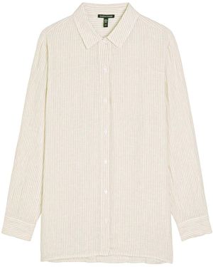 Eileen Fisher Striped Linen Shirt - White
