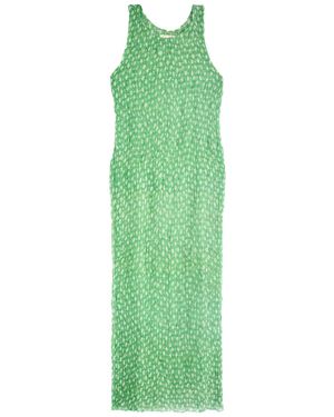 Cloe Cassandro Lola Printed Silk-Georgette Midi Dress - Green