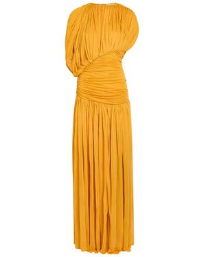 TOVE Gai Draped Stretch-Jersey Maxi Dress - Metallic