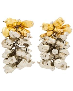 Dries Van Noten Beaded Drop Earrings - Metallic
