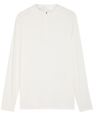 Condition Core Quarter-Zip Stretch-Jersey Top - White