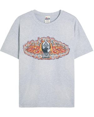 Chew Forever Static Printed Cotton T-Shirt - Grey