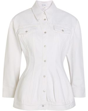 Wardrobe NYC Sculpted Denim Jacket - White